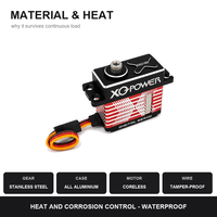 Servo UAV XQ-POWER XQ-S8218D 15KG Tanpa Inti Digital Tahan Air Casing Aluminium Penuh Roda Gigi Baja Tahan Karat 8.4V 0.07s Robot