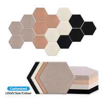 Panneaux Acoustiques Hexagonaux Autocollants en PET Style Nordique pour Décoration Murale Personnalisée Chambre Salon Entrepôt - Moderne
