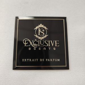 Custom Curved Surface Metal Label Embossed Brand Name logo Labels Metal logo Stickers for Perfume Packaging Label Candle Sticker - Product Image 3