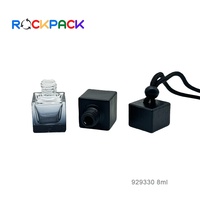Bouteilles de parfum de voiture vides de diffuseur noir carré de désodorisant de 8ml