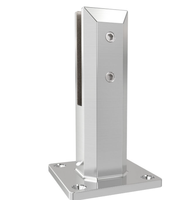 Support d'escalier en acier inoxydable robuste 304/201 pour garde-corps en verre et pince à verre