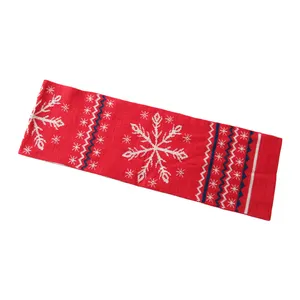 Высокое качество вниз цены индивидуальный поставщик счастливого Рождества вязаный шарф