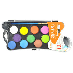 Set de peinture aquarelle <span class=keywords><strong>lavable</strong></span> 12 couleurs avec pinceaux Stylo pinceau <span class=keywords><strong>à</strong></span> <span class=keywords><strong>eau</strong></span> rechargeable et palette de peinture <span class=keywords><strong>à</strong></span> <span class=keywords><strong>l</strong></span>'<span class=keywords><strong>eau</strong></span> pour enfants - Product Image 1