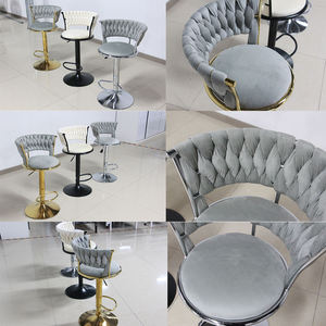 Tabouret de bar pivotant réglable en hauteur de style luxe léger K pour usage commercial, idéal pour la maison, les salons et les bureaux de caisse - Product Image 6
