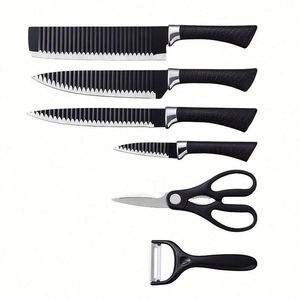 Juego de Cuchillos de Cocina Ergonómicos de 6 Piezas de Acero Inoxidable, Ambidiestros, Duraderos, de Precisión, con Revestimiento Antiadherente, Regalo para el Hogar y la Cocina - Product Image 4