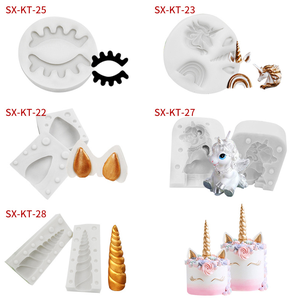 Moule en Silicone en forme de <span class=keywords><strong>licorne</strong></span> pour le chocolat, pour bonbons, Fondant, pour la cuisson du gâteau - Product Image 5