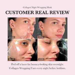 Soins de la peau personnalisés en marque privée, gel de collagène hydrolysé, masque peel-off pour le visage, soin de nuit - Product Image 2