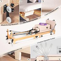 Assemblage rapide Bois de chêne Pilates Reformer Machine Équipement de qualité Studio Gym Accessoires pour la maison Fabriqué en érable pour l'application du corps