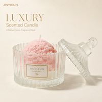 Bougie parfumée à la crème glacée personnalisée, 60g, pot en verre, bougie dessert pour cadeau, vente au détail, étiquette privée, mélange de parfums, vente en gros, OEM, ODM
