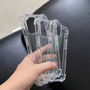 Claro cuatro esquinas suave Tpu a prueba de golpes funda de teléfono móvil para <span class=keywords><strong>Iphone</strong></span> 16 Pro Max 15 Plus 14 13 12 11 transparente Anti cubierta amarilla - Product Image 3