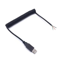 USB 2.0 2-Pin 2-Draht DIY USB-Stecker Verbindungskabel Stromladekabel Verlängerungskabel 0,3m/1m/2m