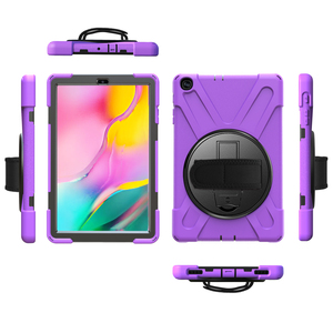 Per <span class=keywords><strong>Samsung</strong></span> <span class=keywords><strong>Galaxy</strong></span> <span class=keywords><strong>Tab</strong></span> una 10.1 2019 <span class=keywords><strong>T510</strong></span> T515 custodia con tracolla e rotazione 360 sul retro - Product Image 2