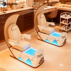 Sillas de <span class=keywords><strong>Pedicura</strong></span> y Manicura de Lujo Estilo Trono Moderno con Respaldo Alto, Masaje Eléctrico y Spa de Pies para Salón de Uñas <span class=keywords><strong>Profesional</strong></span> - Product Image 4