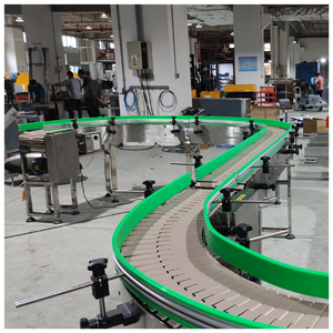 Tập Trung Máy Móc Nhà Máy Giá 180 Độ Chuyển Cấp Thực Phẩm Pom <span class=keywords><strong>Modular</strong></span> Vành Đai Băng Tải Thép Không Gỉ Khung Chai Vành Đai - Product Image 4