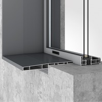 Profilé de finition extérieur en aluminium pour fenêtres, profilé de cadre de fenêtre étanche pour les murs extérieurs des villas et des maisons individuelles