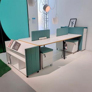 Estación de Trabajo Modular para 6 Personas, Escritorio de Oficina, Cubículos para Reuniones y Mesa Compartida para el Hogar o Hospital, Estilo de Diseño Moderno - Product Image 5