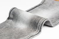 Vente en gros de 11.3oz de rouleau de tissu denim noir de jais en fibre de bambou extensible jeans teints en fil sergé style pour hommes femmes tissé technique