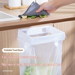 Soporte Plegable para Bolsas de Basura, Organizador de Basura de Cocina Montado en la Pared, Dispensador de Contenedores de Plástico Colgante - Product Image 3