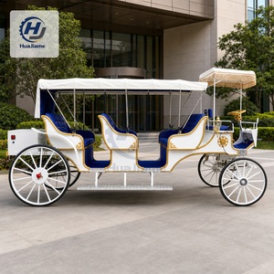 Buggy de luxe Huajia électrique classique en acier blanc, sièges gris, 2 rangées, pour transport VIP touristique, club de campagne, <span class=keywords><strong>immobilier</strong></span> - Product Image 3