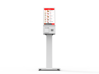 Signalisation à écran tactile de 21.5 pouces avec imprimante QR Scanner commande de nourriture tablette kiosque publicitaire