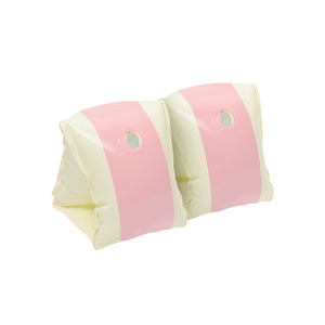 Bouées de natation gonflables épaisses pour enfants, rayées rose et blanc, flotteurs de sécurité pour la natation et les sports nautiques - Product Image 1