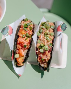 Nuevo y Moderno Porta Tacos de Caña de Azúcar, Caja de Papel Ecológica Compostable para Alimentos, Bandeja Biodegradable para Llevar - Product Image 2