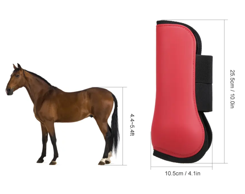 Equitazione ammortizzatore salto protezione della concorrenza stivali tendine di cavallo PU tendine di conchiglia Fetlock Brace Guard Boots