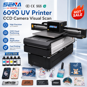 Imprimante à plat UV à jet d'encre 60*90cm, machine d'impression UV, imprimante UV LED avec logiciel <span class=keywords><strong>gratuit</strong></span> pour le bois, le métal, l'acrylique, les autocollants, les bouteilles, le PVC - Product Image 1