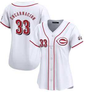 2025 Của Phụ Nữ <span class=keywords><strong>Cincinnati</strong></span> Red Nhà Giới Hạn Jersey Bóng Chày Áo Sơ Mi Tùy Chỉnh Mặc Khâu Thêu Đồng Phục Với Logo Trắng - Product Image 6
