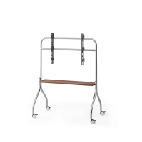 Troli TV 40-75 Inci, Dudukan TV dengan Roda Terkunci, Kereta TV Mobile Bahan Stainless Steel