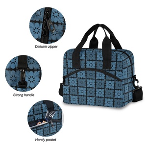 Hawaiian Customized Quilted Flower Reusable Thermal Insulation Bag Wholesale Insulated Lunch Cooler Bag for Food - Product Image 5