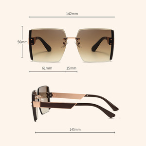 Wanda Women's Fashion Sunglasses TB3102 UV400 PC Lens <b>Grey</b> <b>Frame</b> Outdoor Driving Sunscreen - Product Image 4
