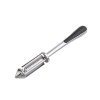 5-in-1 handmatige draaibare metalen schilmes |   Multifunctioneel keukenhulpmiddel voor groenten en fruit, geschikt voor tomaten, aardappelen en appels