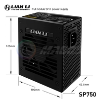 LIAN LI PSU 750w SFX bilgisayar Pc ITX güç için güç kaynağı siyah 80 artı altın 91% verimlilik tam oyun modüler