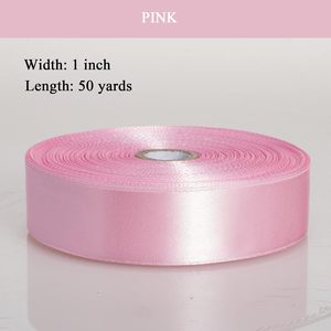Cinta de Raso de 100 Yardas en Rollo, Cinta Rosa de Poliéster Reciclado - Product Image 2