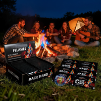 Feu magique écologique à changement de couleur mystique avec flammes colorées pour Halloween, Noël, fêtes, camping et événements