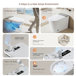 Vente en gros usine – Nouvelle <span class=keywords><strong>toilette</strong></span> intelligente intégrée à ouverture automatique du couvercle, sans limite de pression d'eau, pour toilettes et salles de bain - Product Image 2