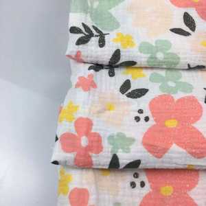 Katoenen Kreukel Dubbellaags Gaas Mousseline Bedrukt Met Zand Gewassen Stof D #216803 Lichtgewicht Hoes Voor Dames Jurken En Blouses - Product Image 5