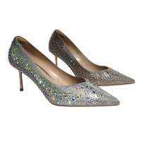 Chaussures de mariée de luxe haut de gamme pour femme, à talons fins respirants, ornées de strass, pour l'été et l'automne