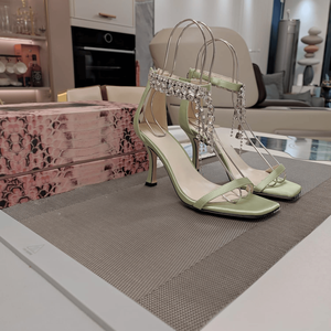 Jimmy Womens Closed Toe Ankle Strap Heels with Crystal Detail Comfortable Dress Shoes for Office Chooing - Product Image 1