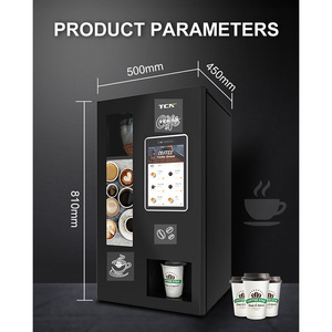 เครื่องชงกาแฟแบบตั้งโต๊ะขนาดเล็ก อัตโนมัติเต็มรูปแบบ พร้อมหน้าจอสัมผัสชำระเงินอัจฉริยะ สำหรับสำนักงาน โรงแรม และแผนกต้อนรับ - Product Image 2