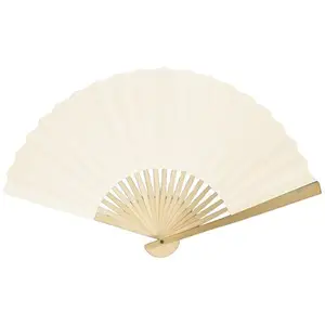 8.25inch 21cm white Chinese fan wedding invitations