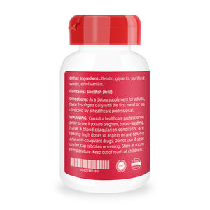 Recién llegado, aceite de Krill 350mg Omega <span class=keywords><strong>3</strong></span>, de aceite de cápsulas blandas Krill, complementa la astaxantina antioxidante para adultos - Product Image 3