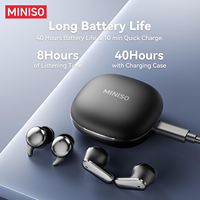 MINISO MS108 AI BT6.0 Earphone Nirkabel Dual-Headset TWS Mikrofon Peredam Kebisingan Earplug Headphone Portabel Latensi Rendah