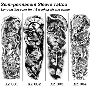 Tatuajes Temporales de Manga Completa para Hombre, Impermeables, de Gran Tamaño, de Larga Duración, con Diseños de Paloma, León, <span class=keywords><strong>Lobo</strong></span> y Nishikigoi - Product Image 1