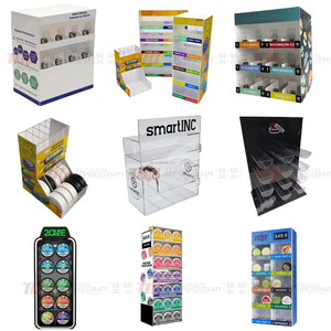 Support d'affichage pour chicha en acrylique avec lumière LED TDP, avec roulettes, portable, à 2 niveaux, pour magasin de détail - Product Image 6