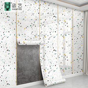 New tường Giấy cao Glossy Vàng phòng tắm vỏ và dính hình nền bọt đá cẩm thạch Tấm tường Sticker CuộN - Product Image 6