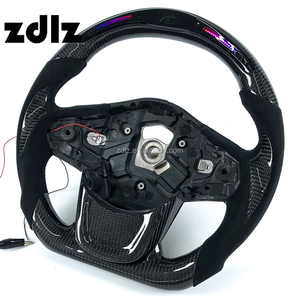 Volant personnalisé en cuir suédé noir avec affichage LED en fibre de carbone pour <span class=keywords><strong>Toyota</strong></span> <span class=keywords><strong>Supra</strong></span> MK5 <span class=keywords><strong>MK4</strong></span> A90 GR 2019 <span class=keywords><strong>2020</strong></span> 2021 2022 2023 - Product Image 3