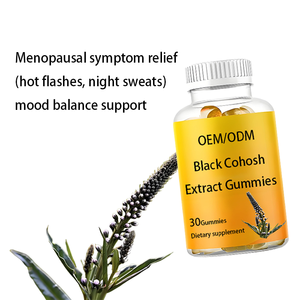 Private Label Service Frauen-<span class=keywords><strong>Menopause</strong></span>-Gummis Schwarze Cohosh Soja-Isolat-Flavone Vitamin D3 Nahrungsergänzungsmittel für Symptom- & Knochenunterstützung - Product Image 4