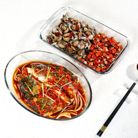 Bol de cuisson de gâteau en verre borosilicaté Rangement des aliments et récipient à l'épreuve du four pour la cuisson et les grillades